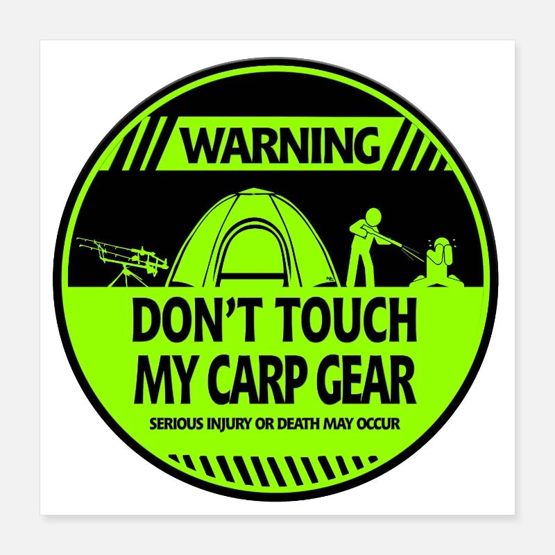 Carp warning Poster 16" x 16" (40x40 cm)