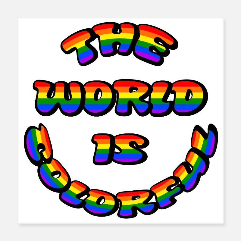 MondeColoré 3 Poster 40 x 40 cm