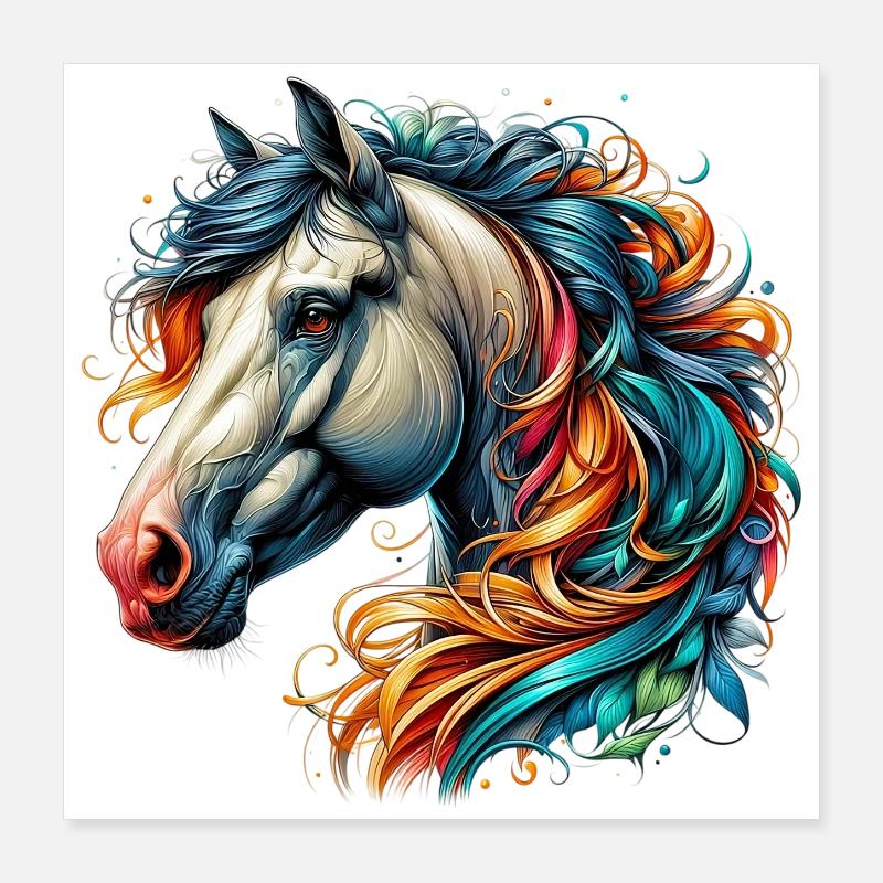 Cheval Poster 40 x 40 cm