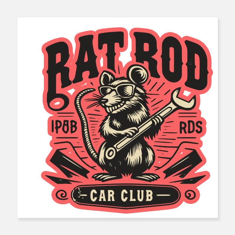 Ratsking Ratlook Shirt – Rustikaler Custom Style Poster 40x40 cm