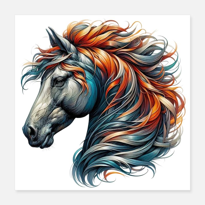 Pferd Poster 40x40 cm