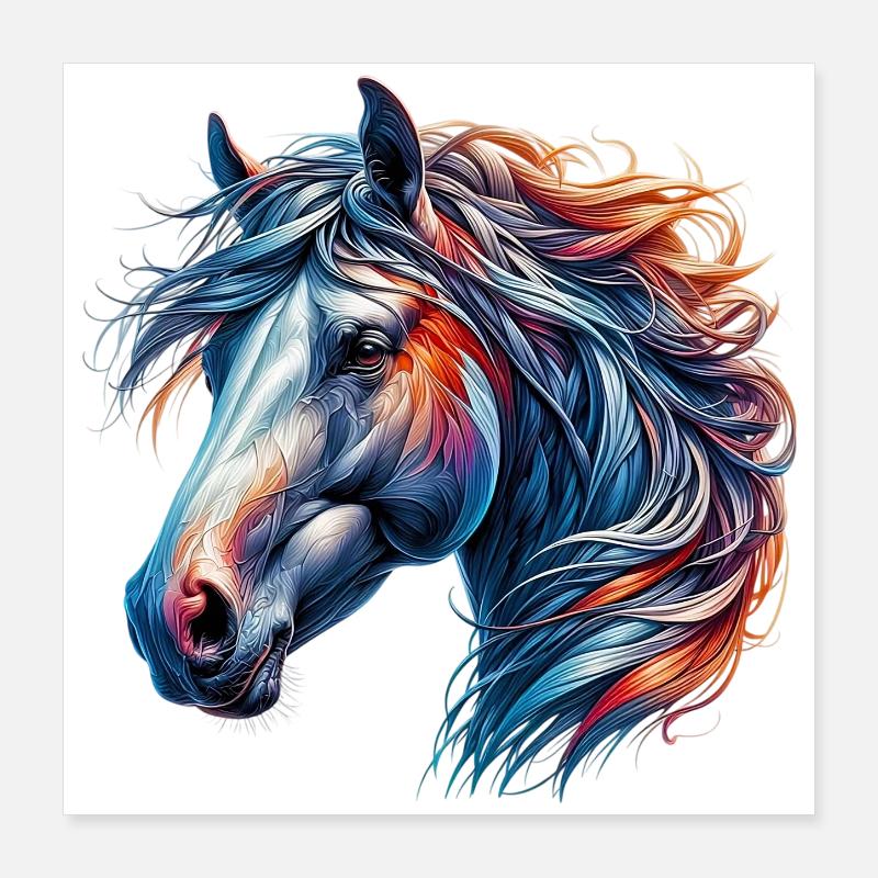 Pferd Poster 40x40 cm