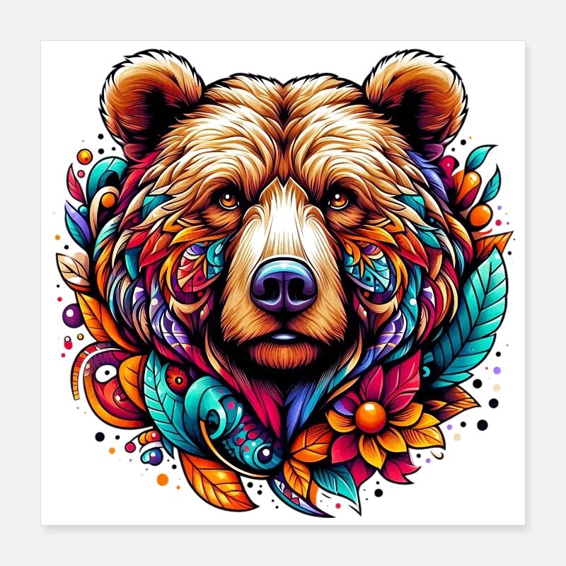 Bär Poster 40x40 cm