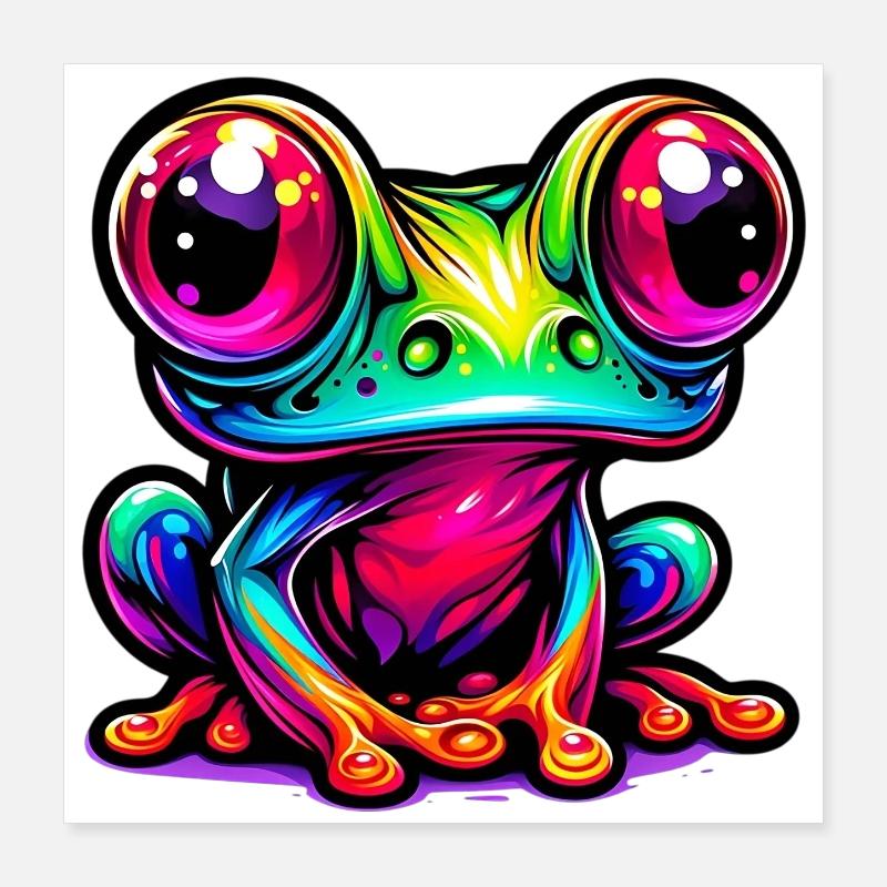 Grenouille Poster 40 x 40 cm