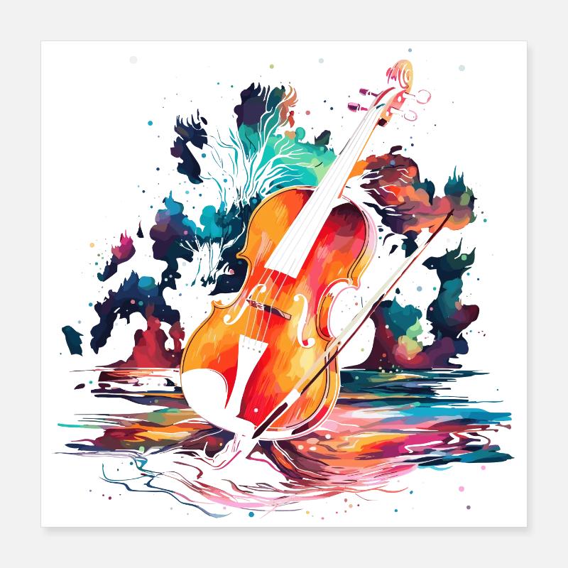 Violon Steamwave Poster 40 x 40 cm