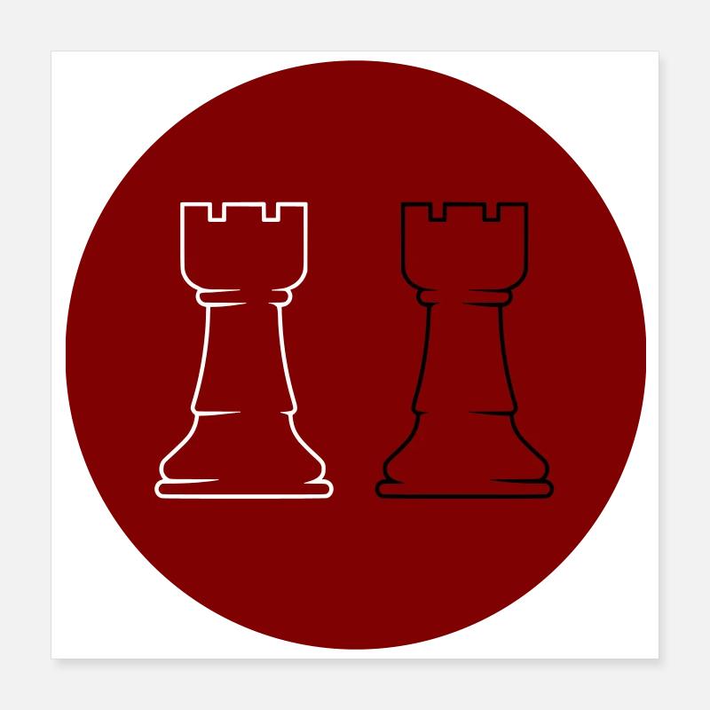 Chess 2 Rooks Poster 16" x 16" (40x40 cm)