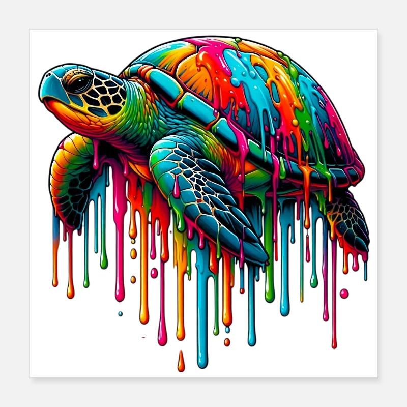 Turtle Poster 16" x 16" (40x40 cm)