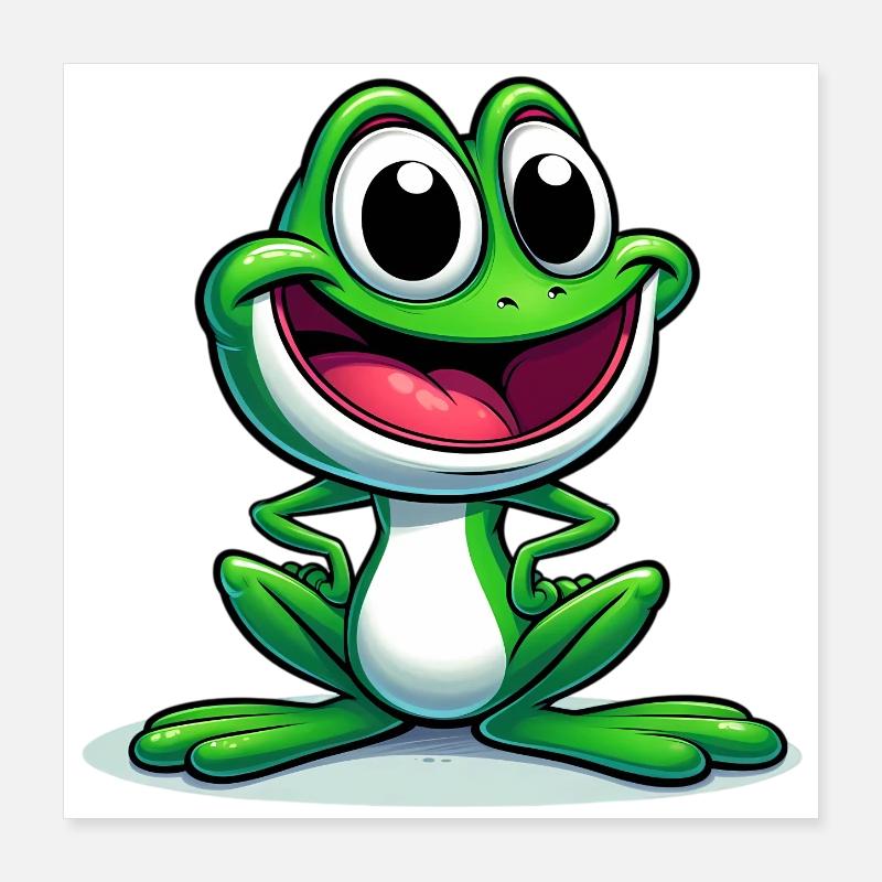 Frog Poster 16" x 16" (40x40 cm)