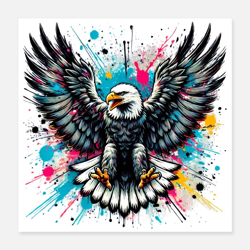 Eagle Poster 16" x 16" (40x40 cm)