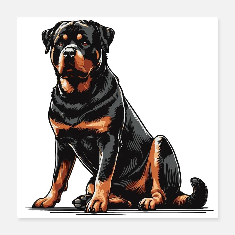 Rottweiler Poster 40 x 40 cm