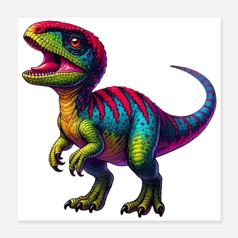 Dinosaure Poster 40 x 40 cm