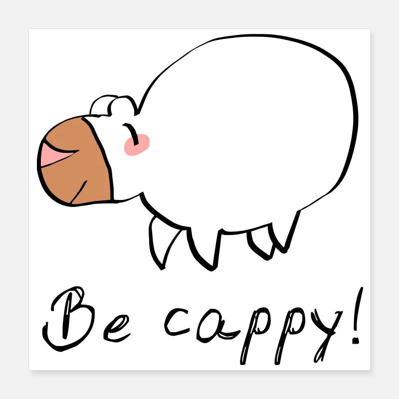 Ne vous inquiétez pas, soyez cappy Poster 40 x 40 cm