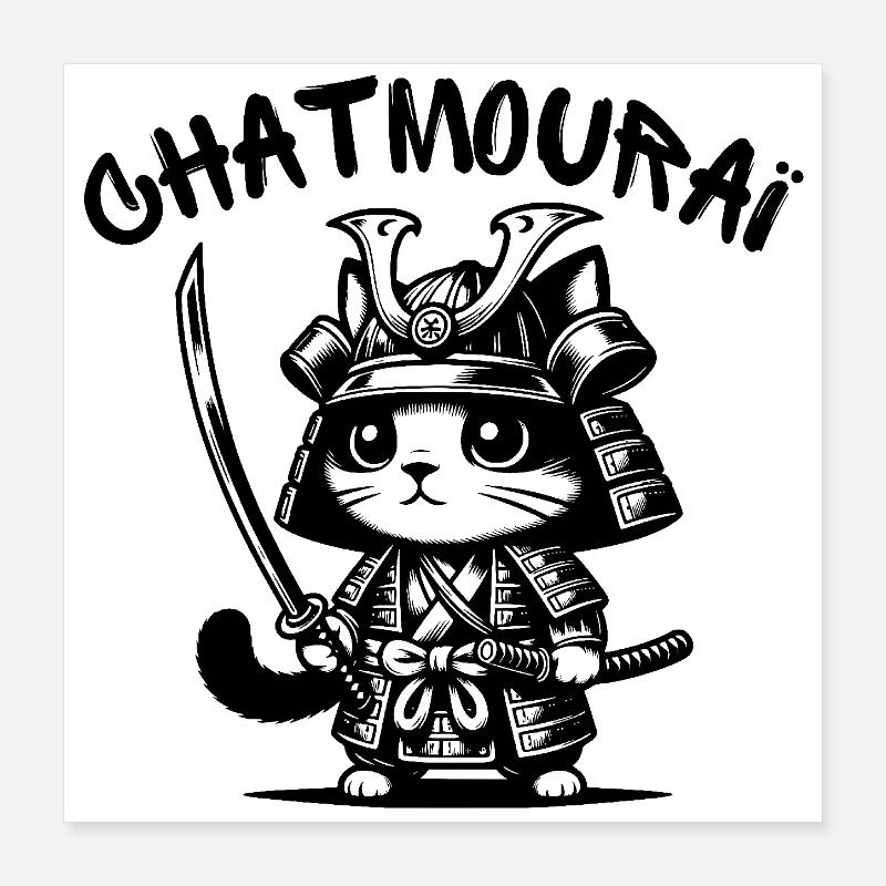chat, chat mignon, chat doux Poster 40 x 40 cm