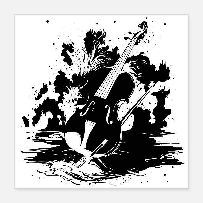 Violin Poster 16" x 16" (40x40 cm)