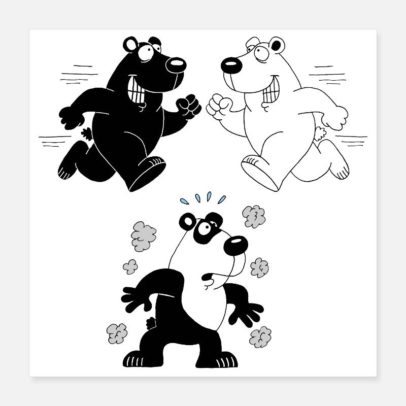 La naissance du panda Poster 40 x 40 cm