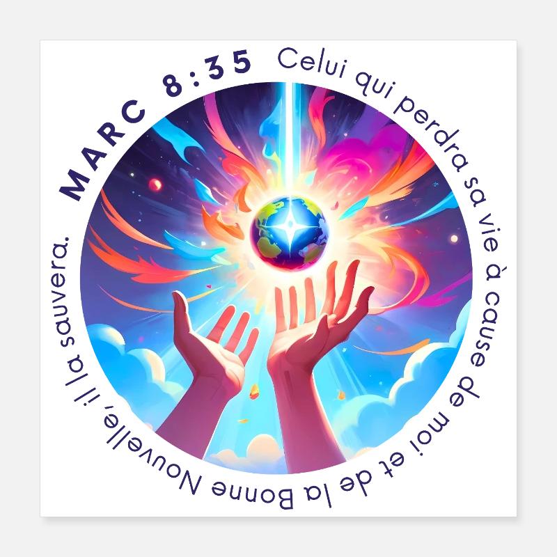 Geschmolzene kosmische Energie Poster 40x40 cm