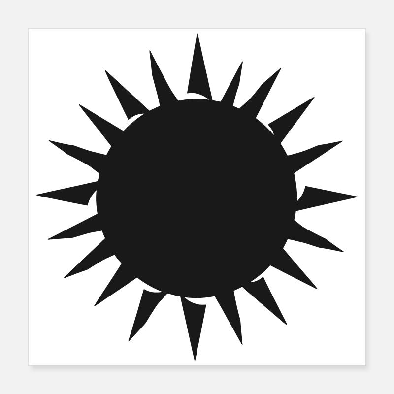 Bold Sunburst Pattern on Dark Background Poster 16" x 16" (40x40 cm)