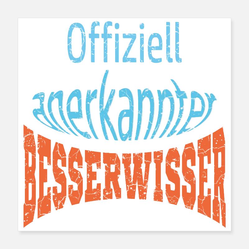 Spruch Poster 40x40 cm