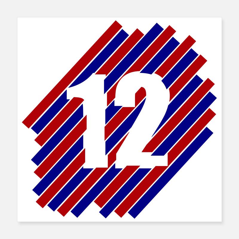 Der 12 Mann (Basel) Poster 40x40 cm