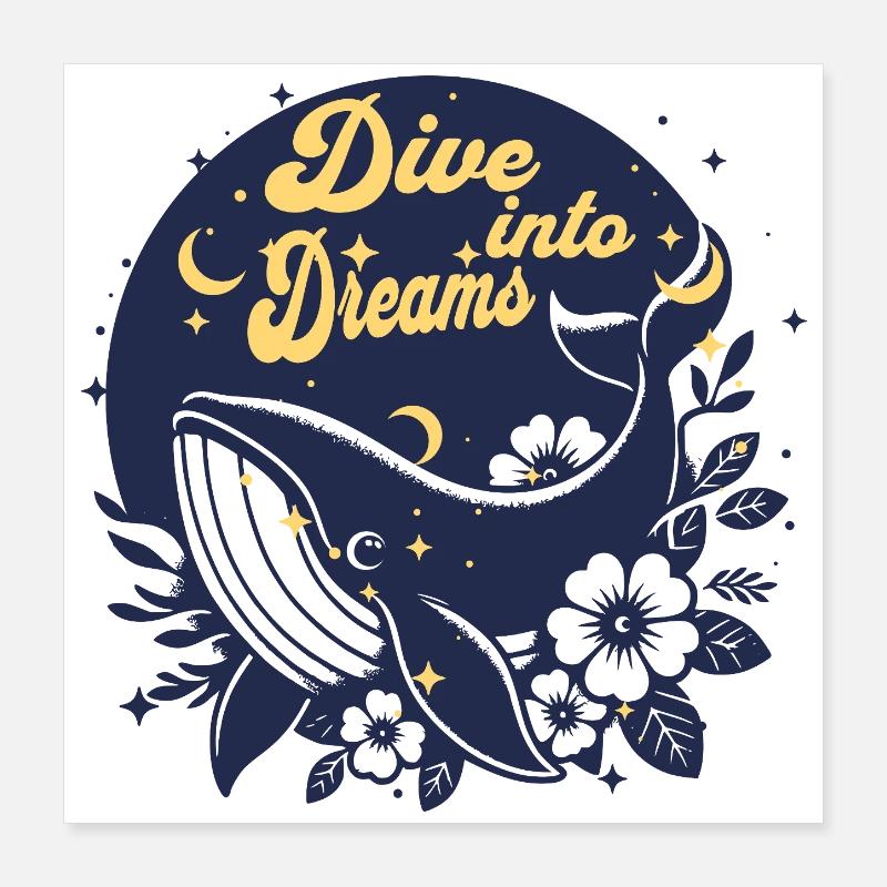 Diving into Dreams Poster 16" x 16" (40x40 cm)