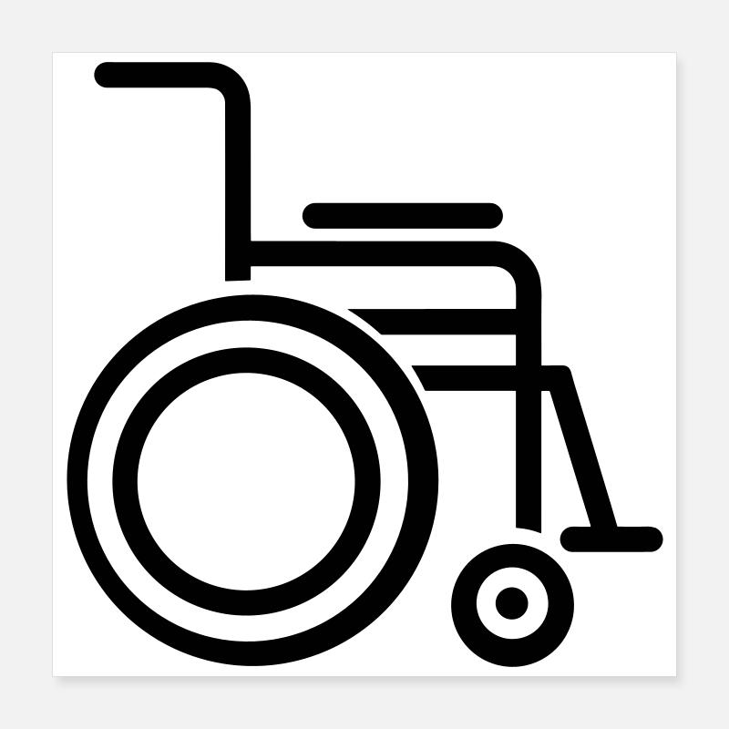 Rollstuhl Poster 40x40 cm