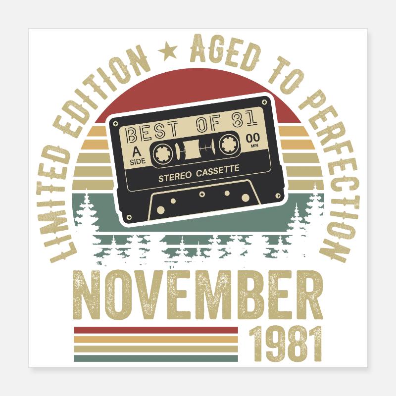 November 1981 Poster 40x40 cm