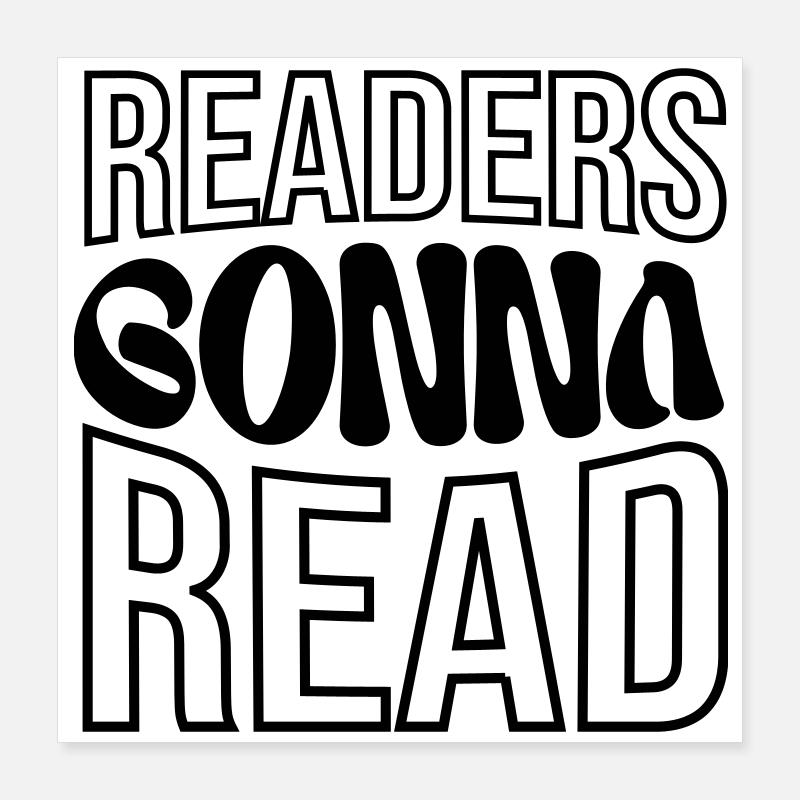 Lecteurs qui vont lire Poster 40 x 40 cm