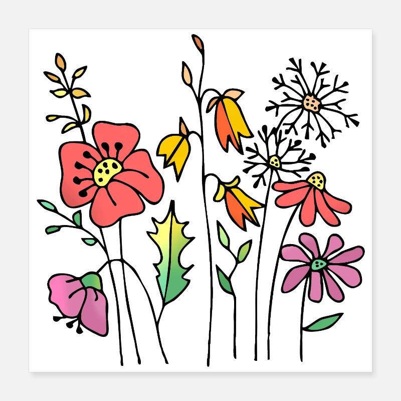 Fleur Poster 40 x 40 cm