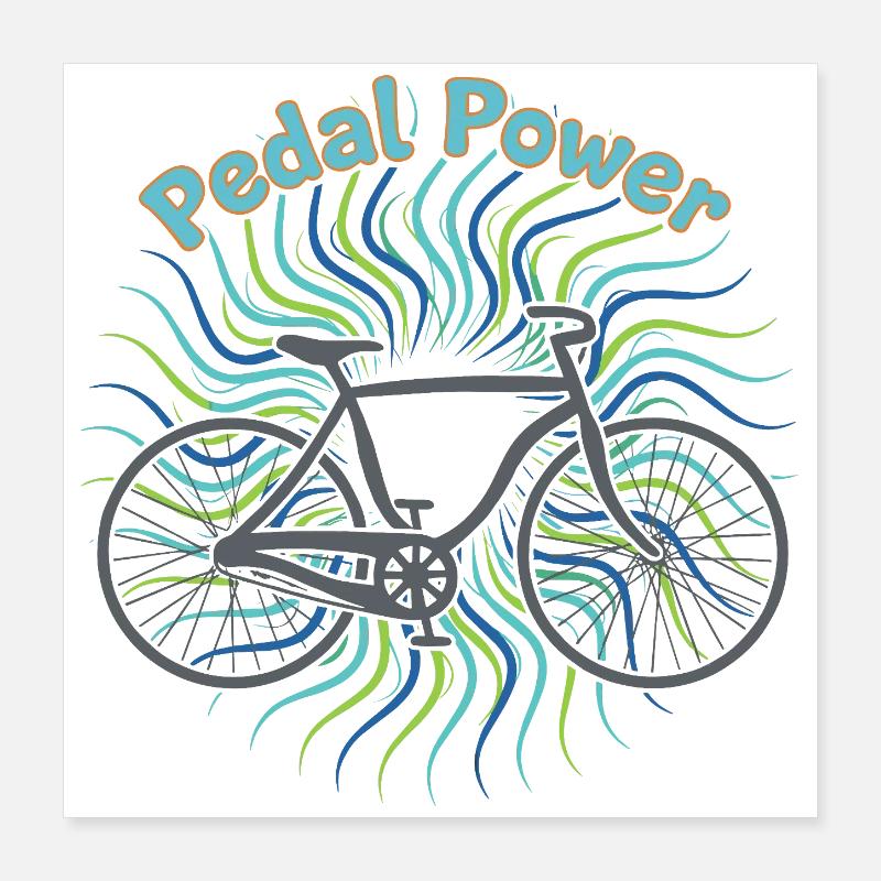 Puissance de la pédale Poster 40 x 40 cm