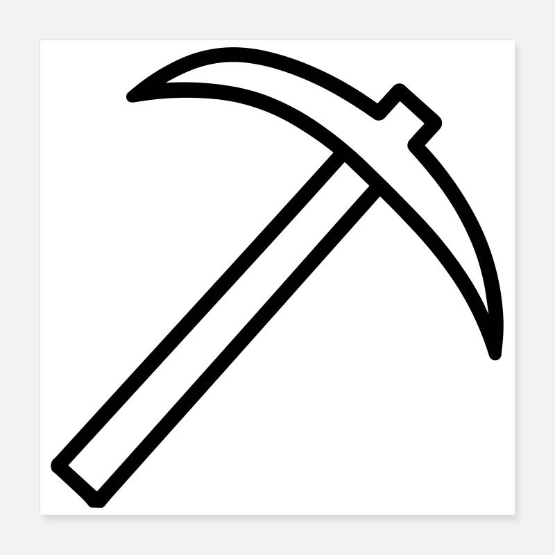 Eispickel Poster 40x40 cm