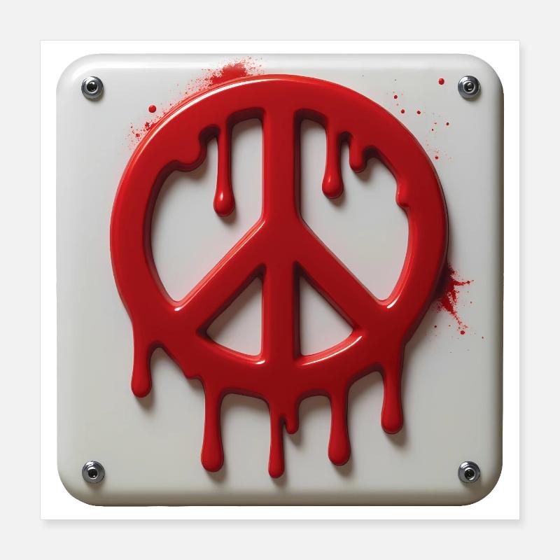 PEACE EMERGENCY #2 - peace & love Poster 40 x 40 cm