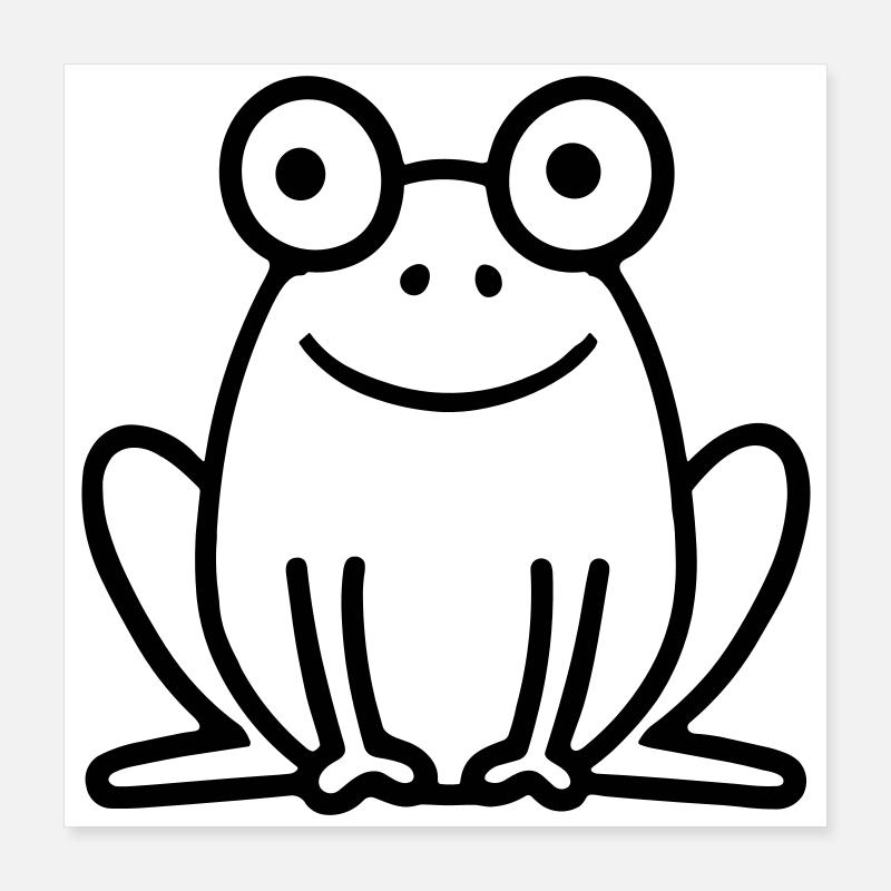 Frosch Poster 40x40 cm