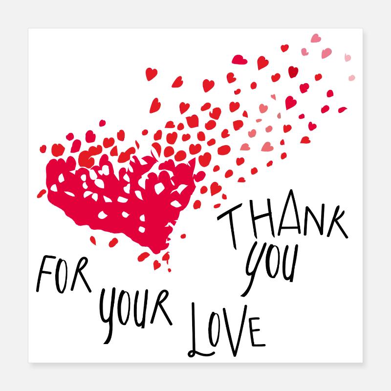 Merci Poster 40 x 40 cm