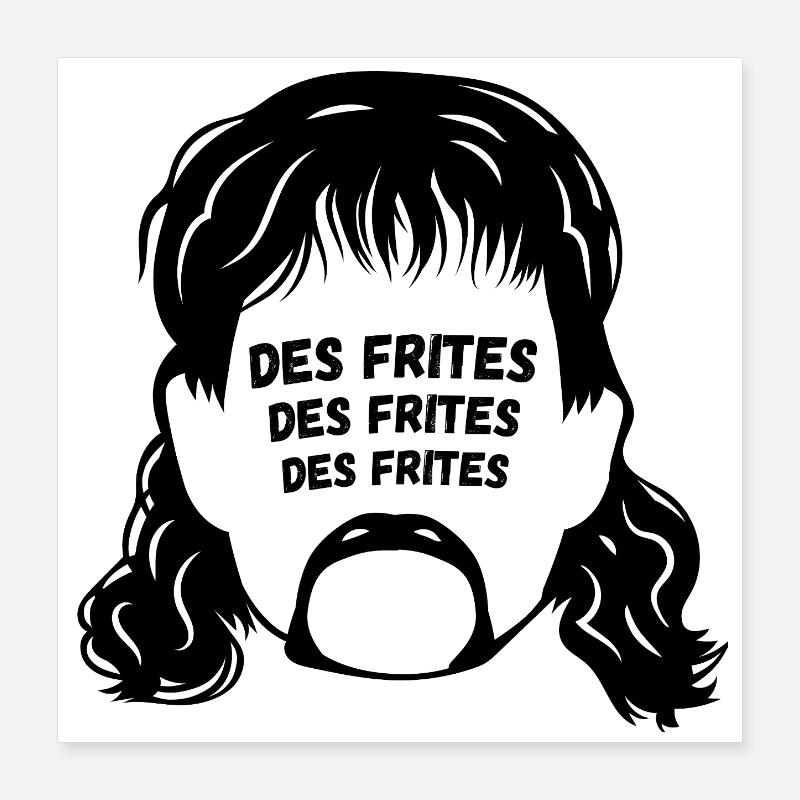 frites, Jeff, chtimi Poster 40 x 40 cm
