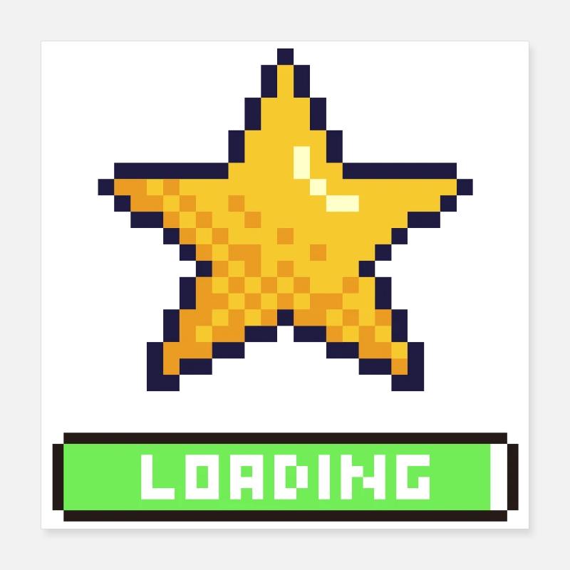 loading pixel étoile Poster 40 x 40 cm