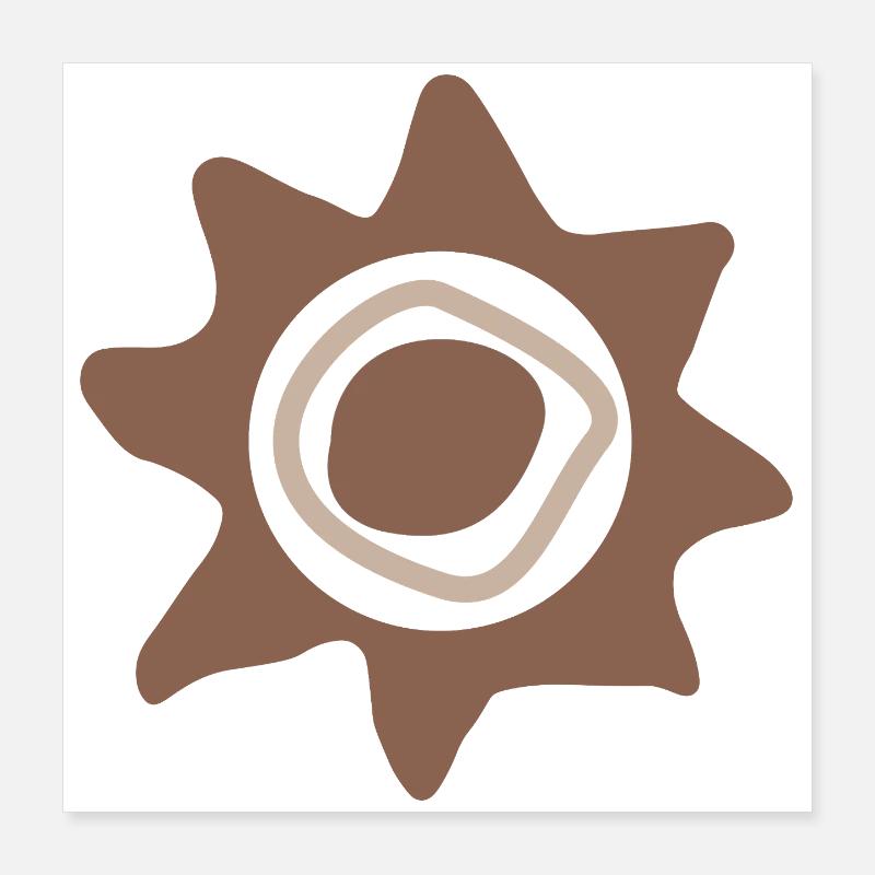 Soleil abstrait  Poster 40 x 40 cm