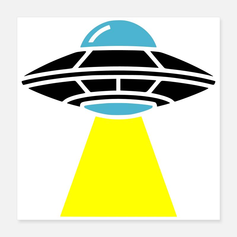 Vaisseau spatial extraterrestre OVNI Light Poster 40 x 40 cm
