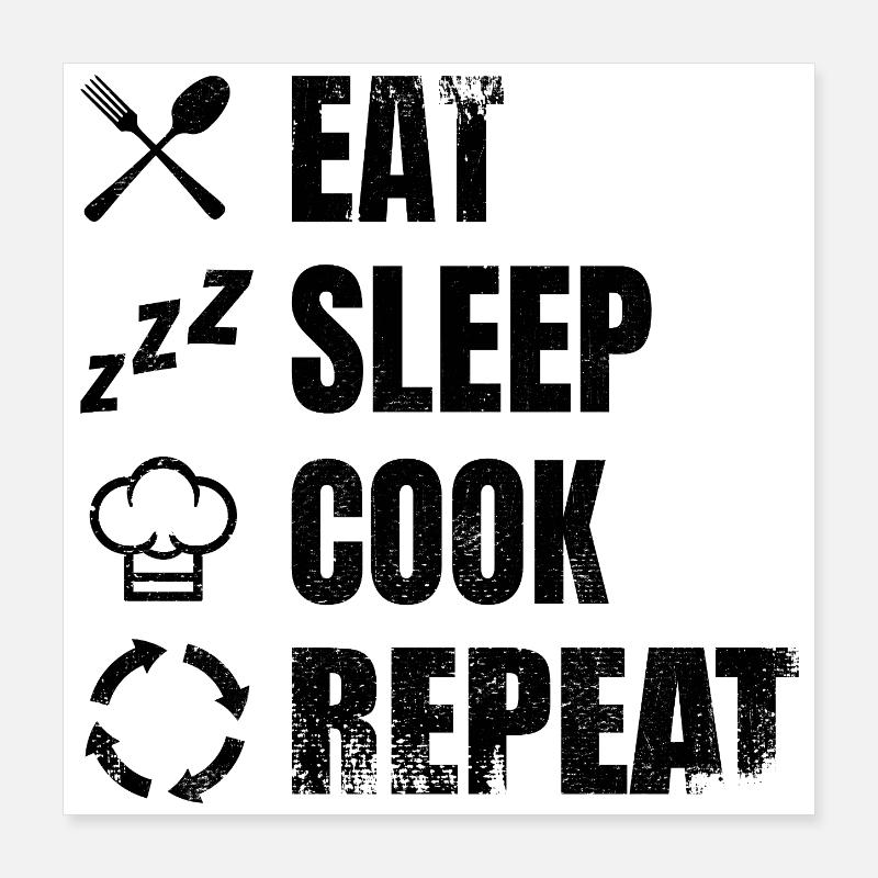 Plan de cuisson Poster 40 x 40 cm