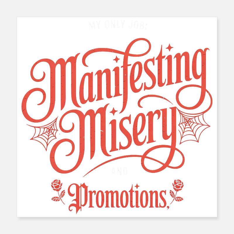 Manifester la misère et les promotions Poster 40 x 40 cm