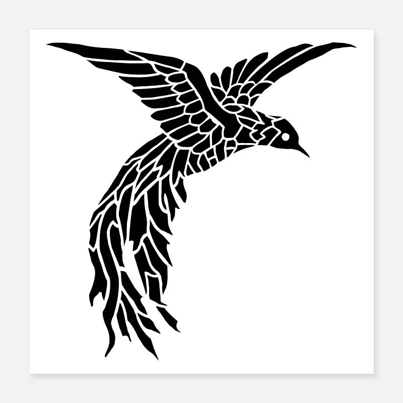 Oiseau Poster 40 x 40 cm