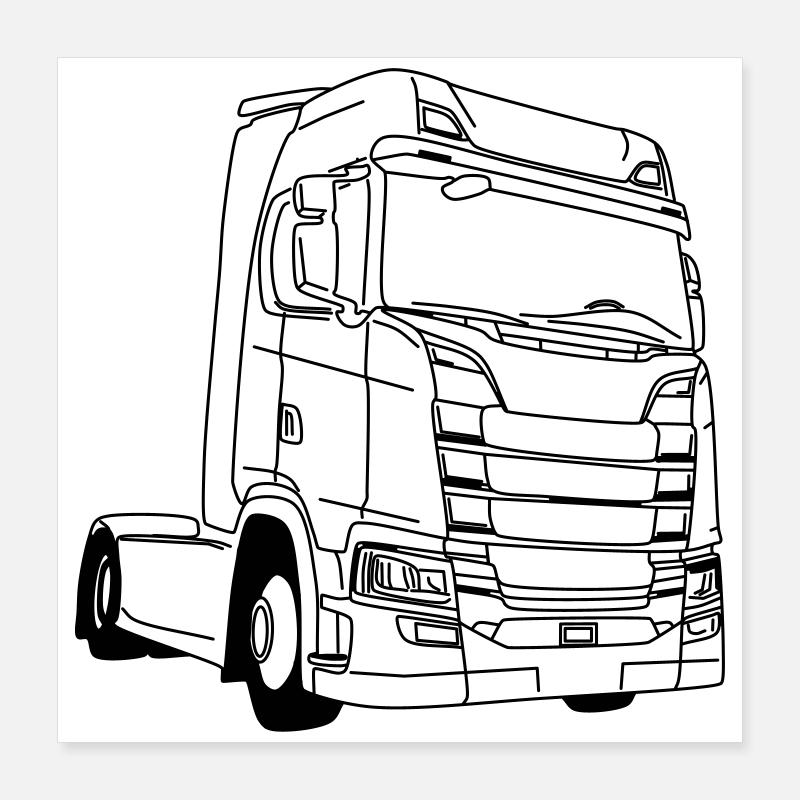 LKW Truck Poster 40 x 40 cm