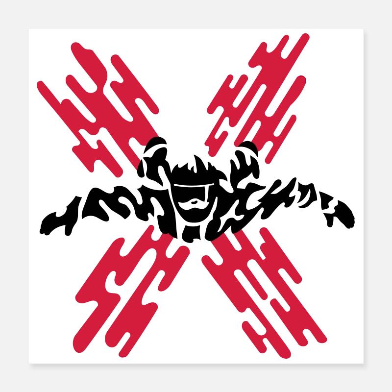 skydiver x Poster 40x40 cm