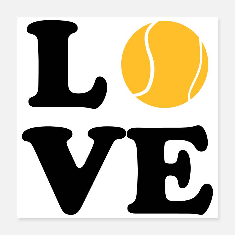 Love Tennis Poster 40 x 40 cm