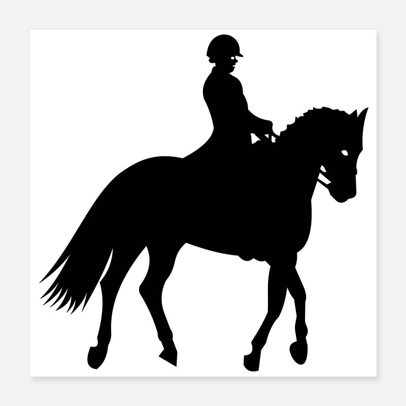 Ponyreiten Poster 40x40 cm