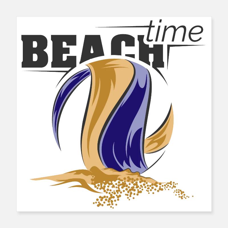 Icône du logo de la Coupe des vacances d’été de beachvolley Poster 40 x 40 cm