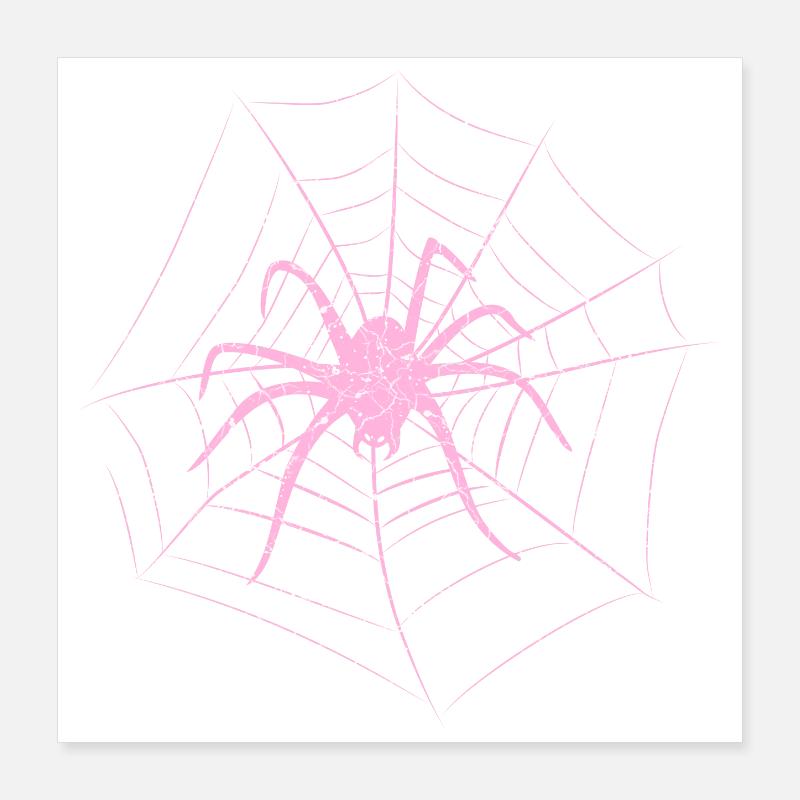 Spider in the web Halloween Poster 16" x 16" (40x40 cm)