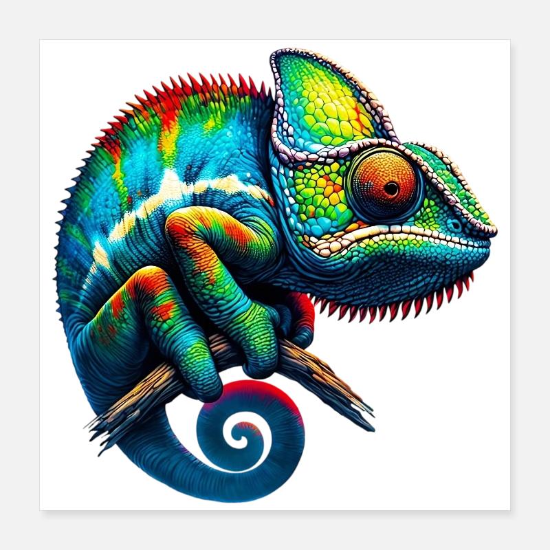 Caméléon Poster 40 x 40 cm