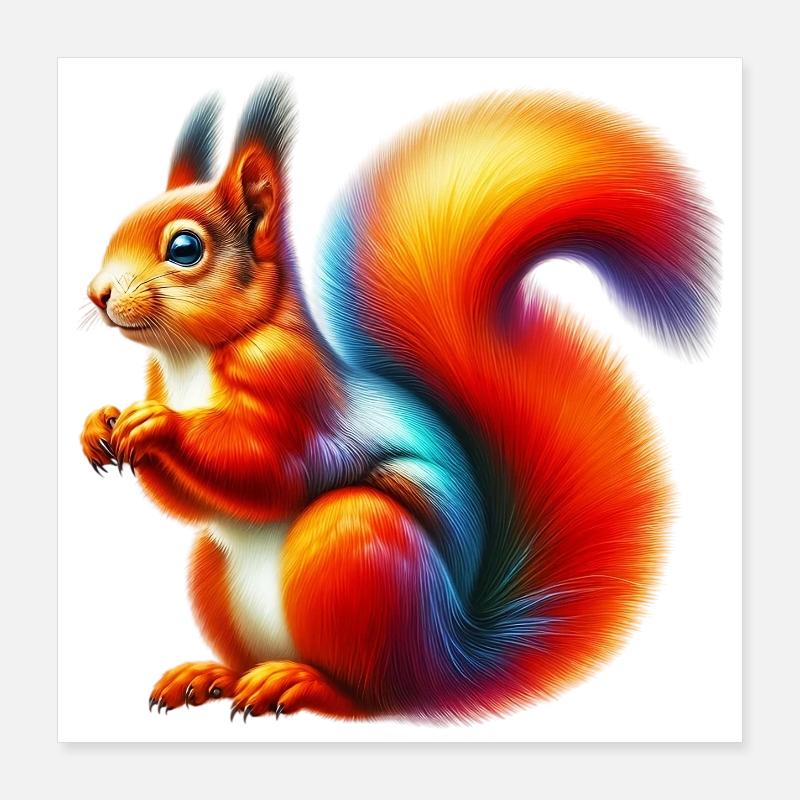 Squirrel Poster 16" x 16" (40x40 cm)