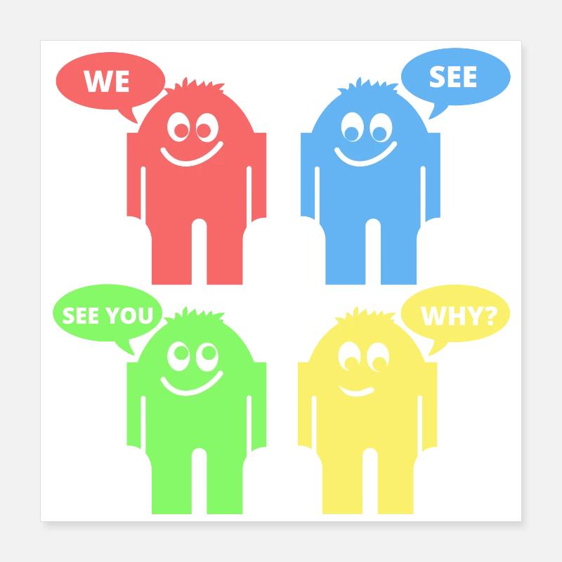 Drôles d’hommes Poster 40 x 40 cm