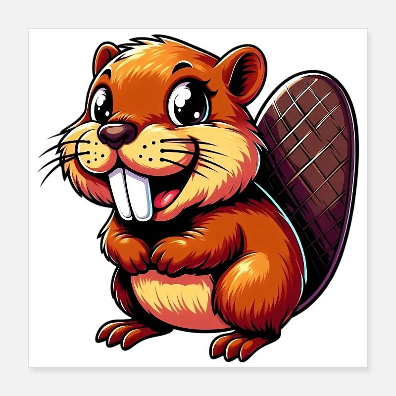 Castor Poster 40 x 40 cm